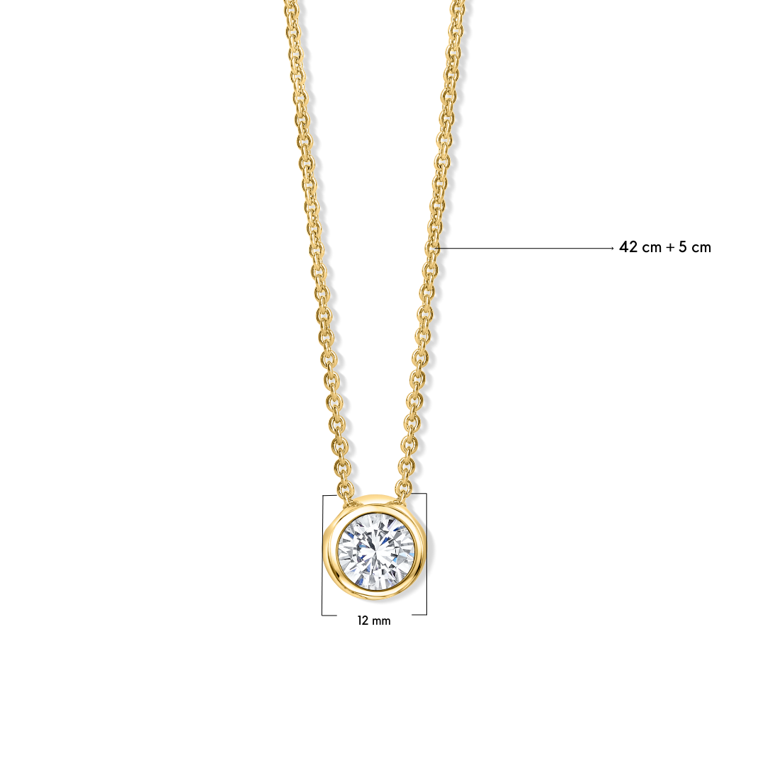Round Solitaire pendant - crystalpjewelry
