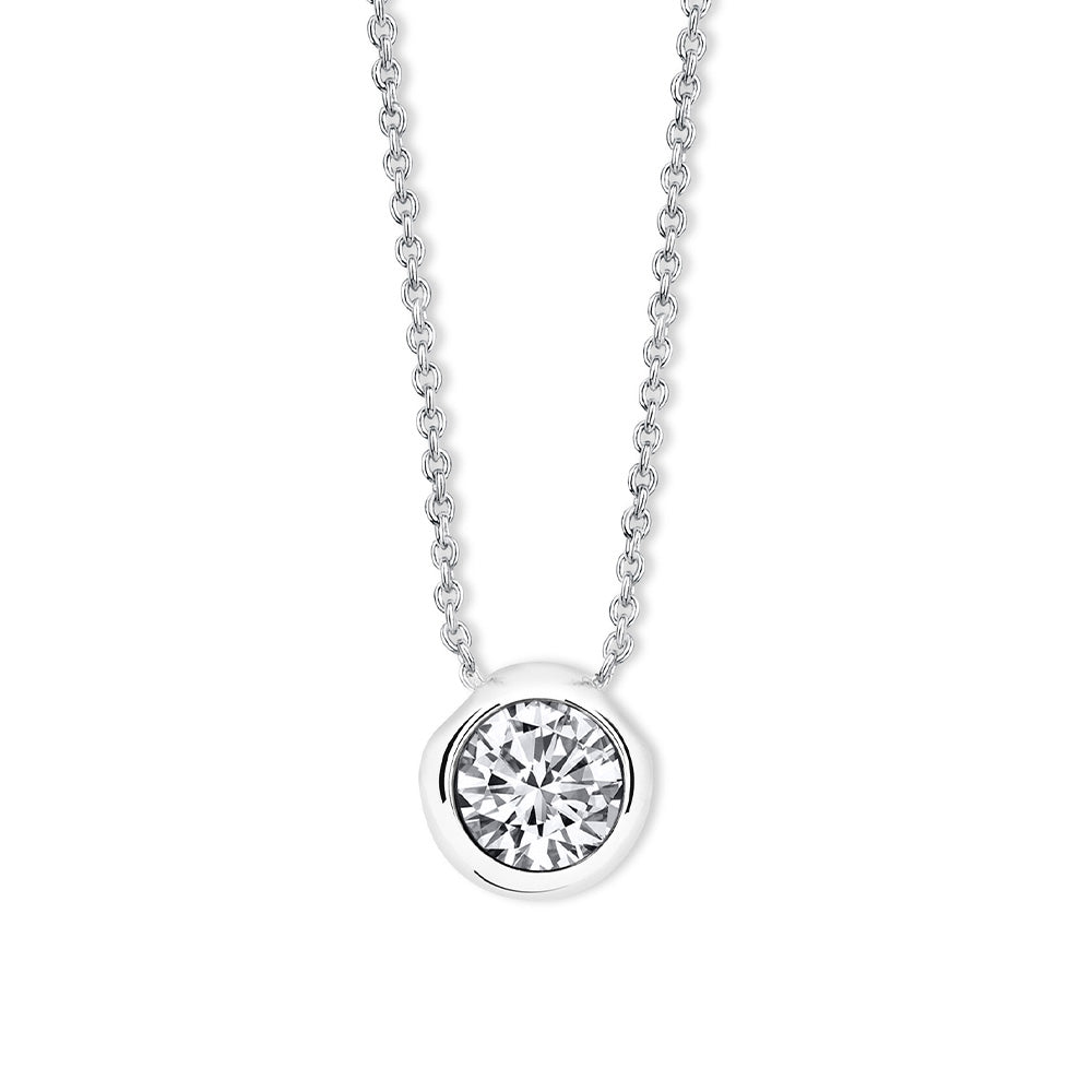 Round Solitaire pendant - crystalpjewelry