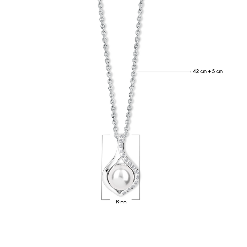 Dahlia pendant with chain