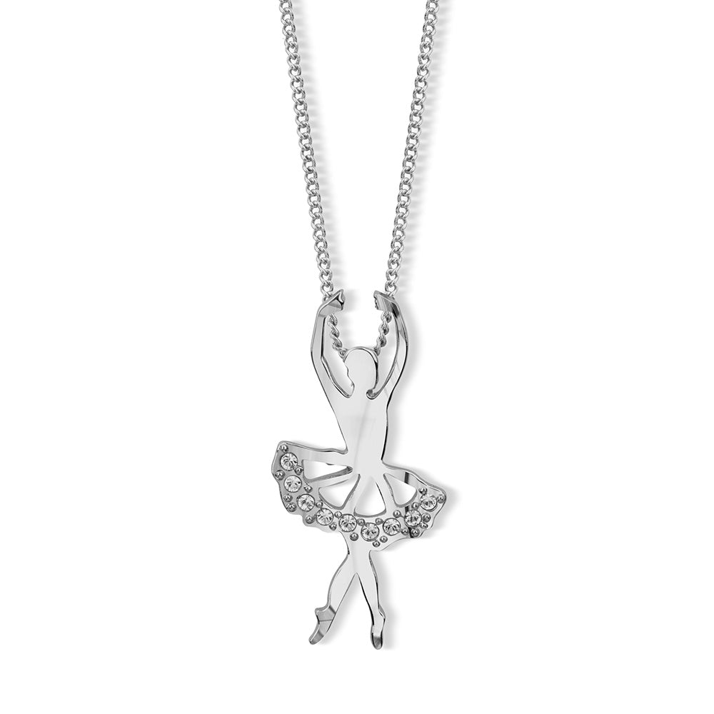 Turning Ballerina Pendant - crystalpjewelry