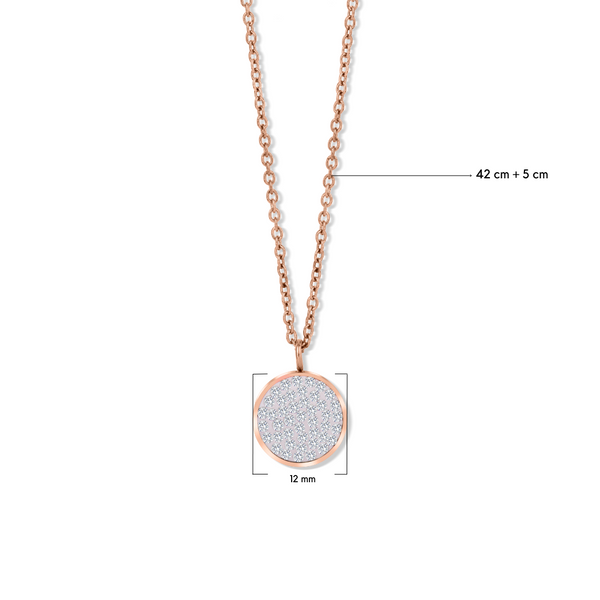 Round coin pendant with chain