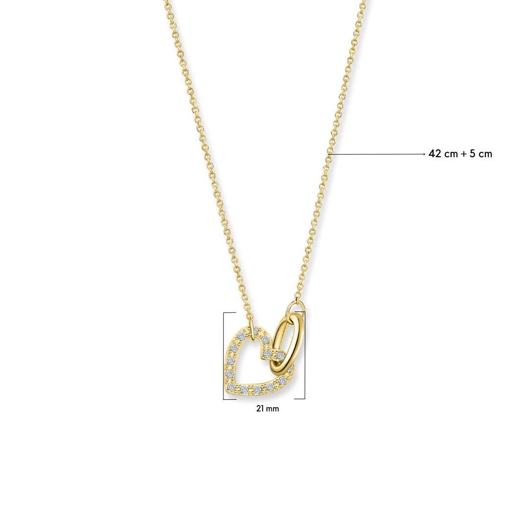 Intersecting Heart pendant - crystalpjewelry