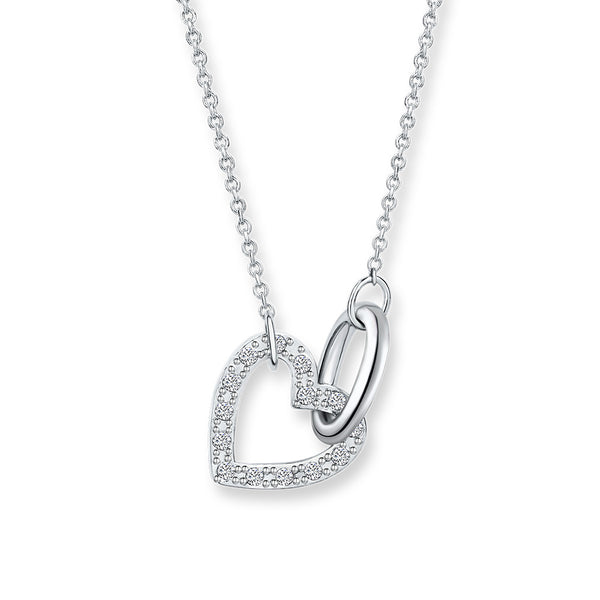 Intersecting Heart pendant with chain