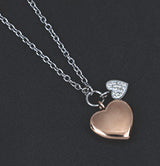 Crystal Heart pendant with chain