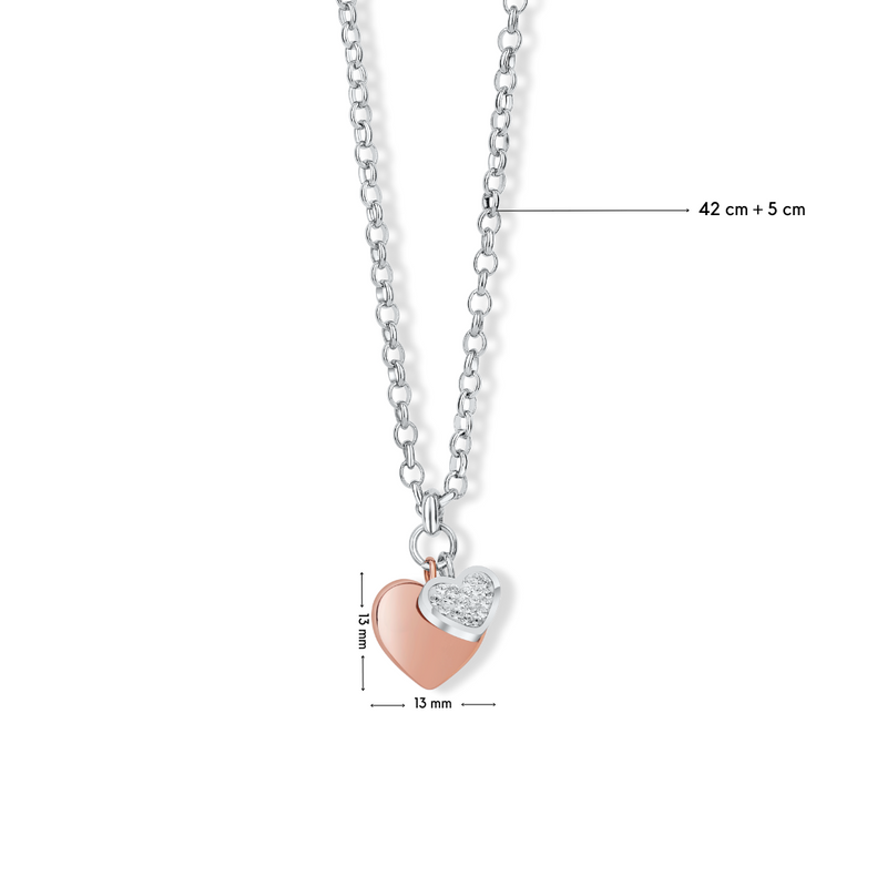 Crystal Heart pendant with chain