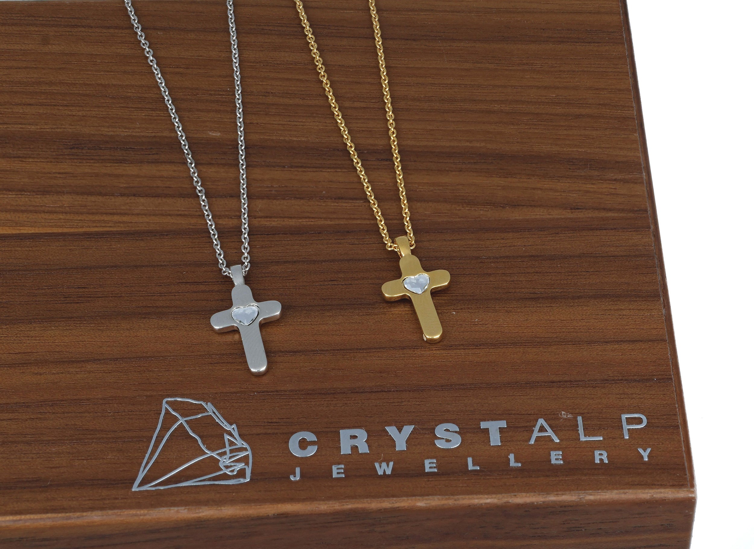 Heart Cross pendant - crystalpjewelry