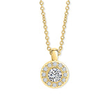 Classic solitaire pendant with chain