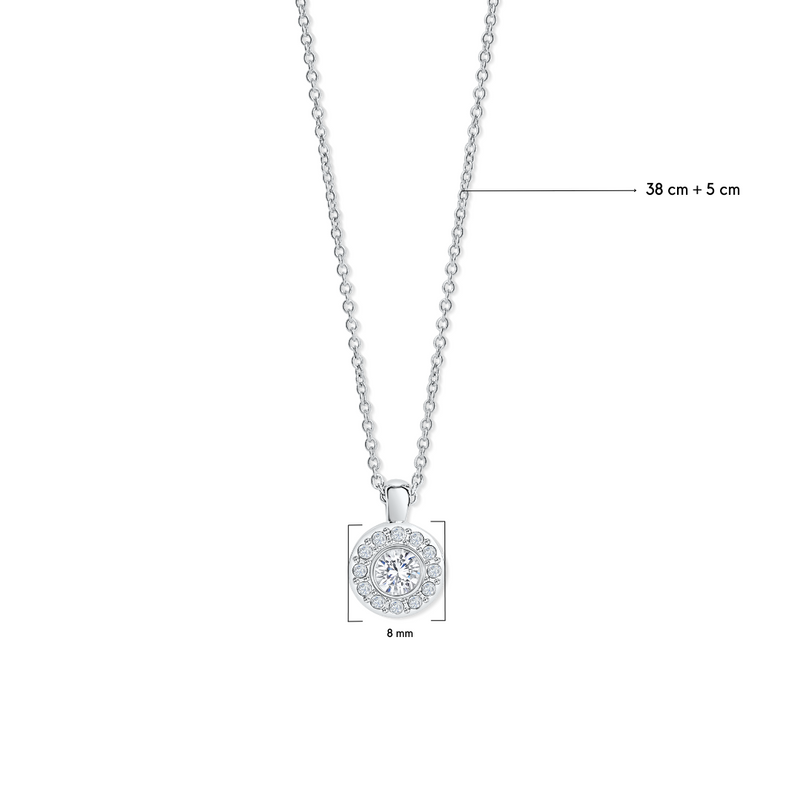 Classic Solitaire Anhänger mit Kette