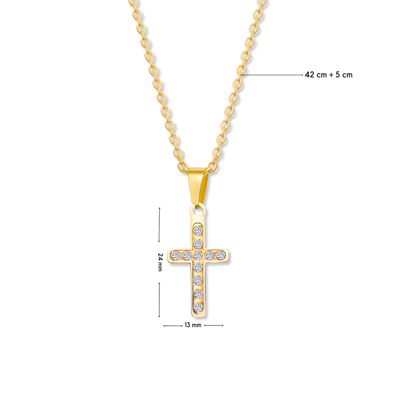 Small Cross Anhänger mit Kette