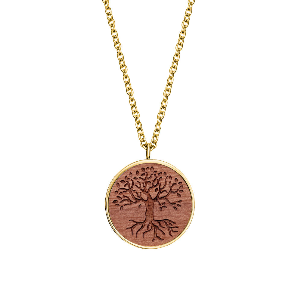 Wooden tree of life pendant - crystalpjewelry