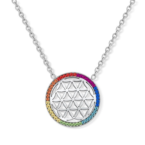 Chakra Flower Of Life pendant with chain