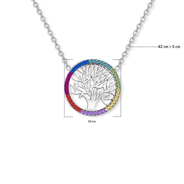 Chakra Tree Of Life Anhänger mit Kette