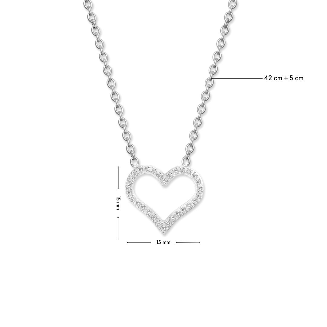 Sparkling Heart Pendant - crystalpjewelry
