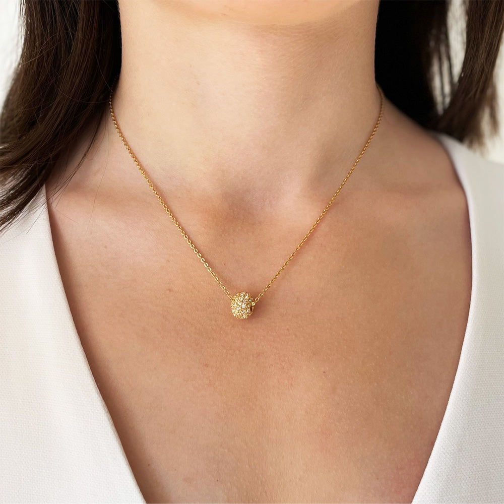 Pavee Ball Pendant - crystalpjewelry