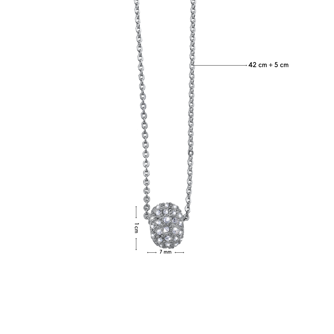 Pavee Ball Pendant - crystalpjewelry