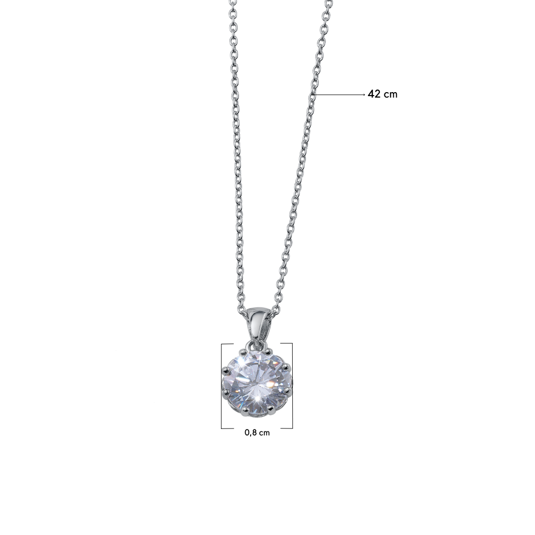 Exclusive Solitaire Silver Pendant - crystalpjewelry