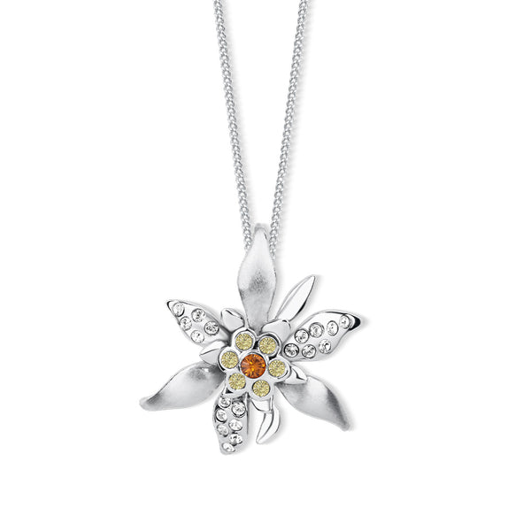Edelweiss pendant with chain