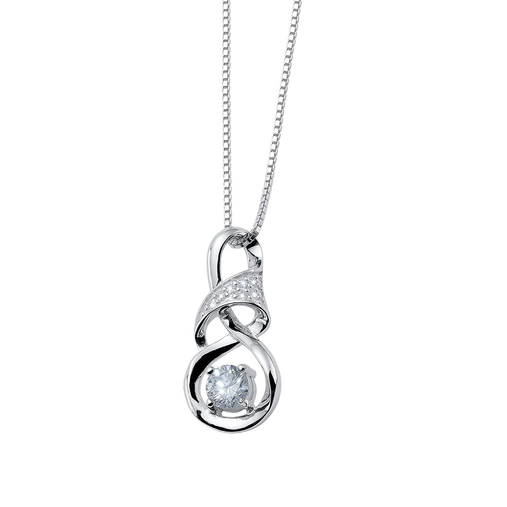 Modern Infinity Silver Pendant