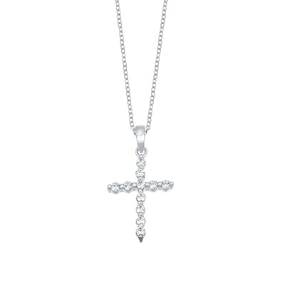 Cross multi silver pendant