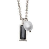 Tide pearl baguette pendant