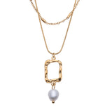 Tide pearl square pendant