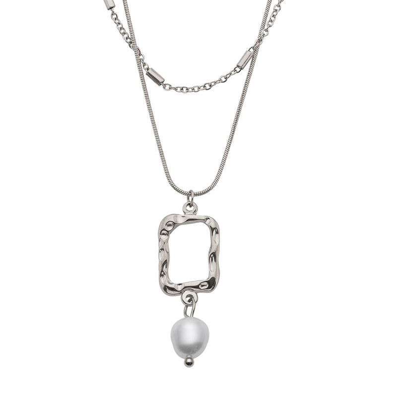 Tide pearl square pendant