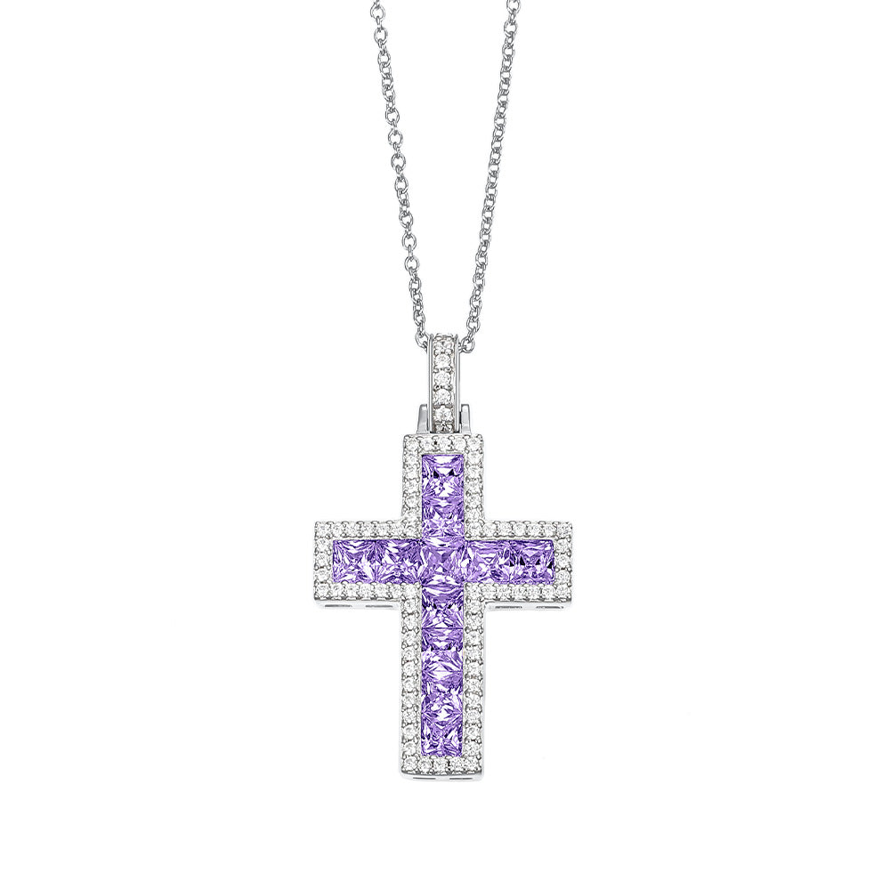 Gloria cross silver pendant