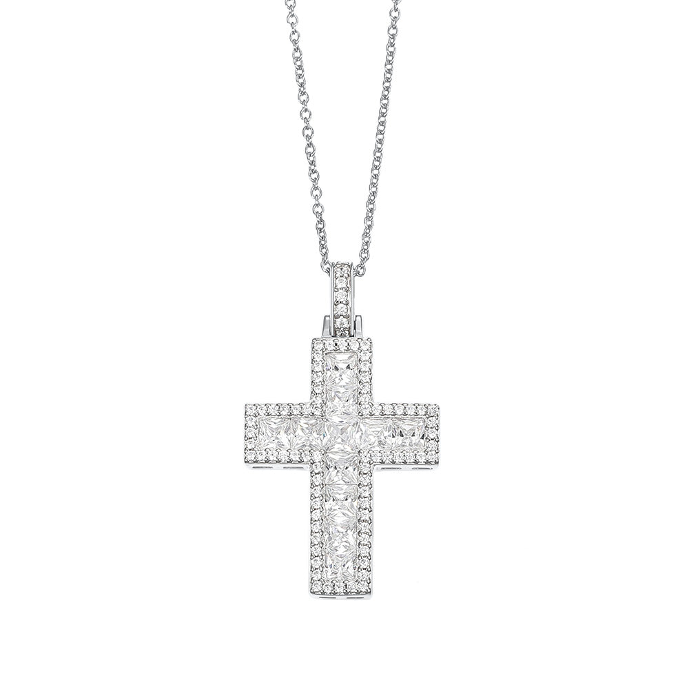Gloria cross silver pendant