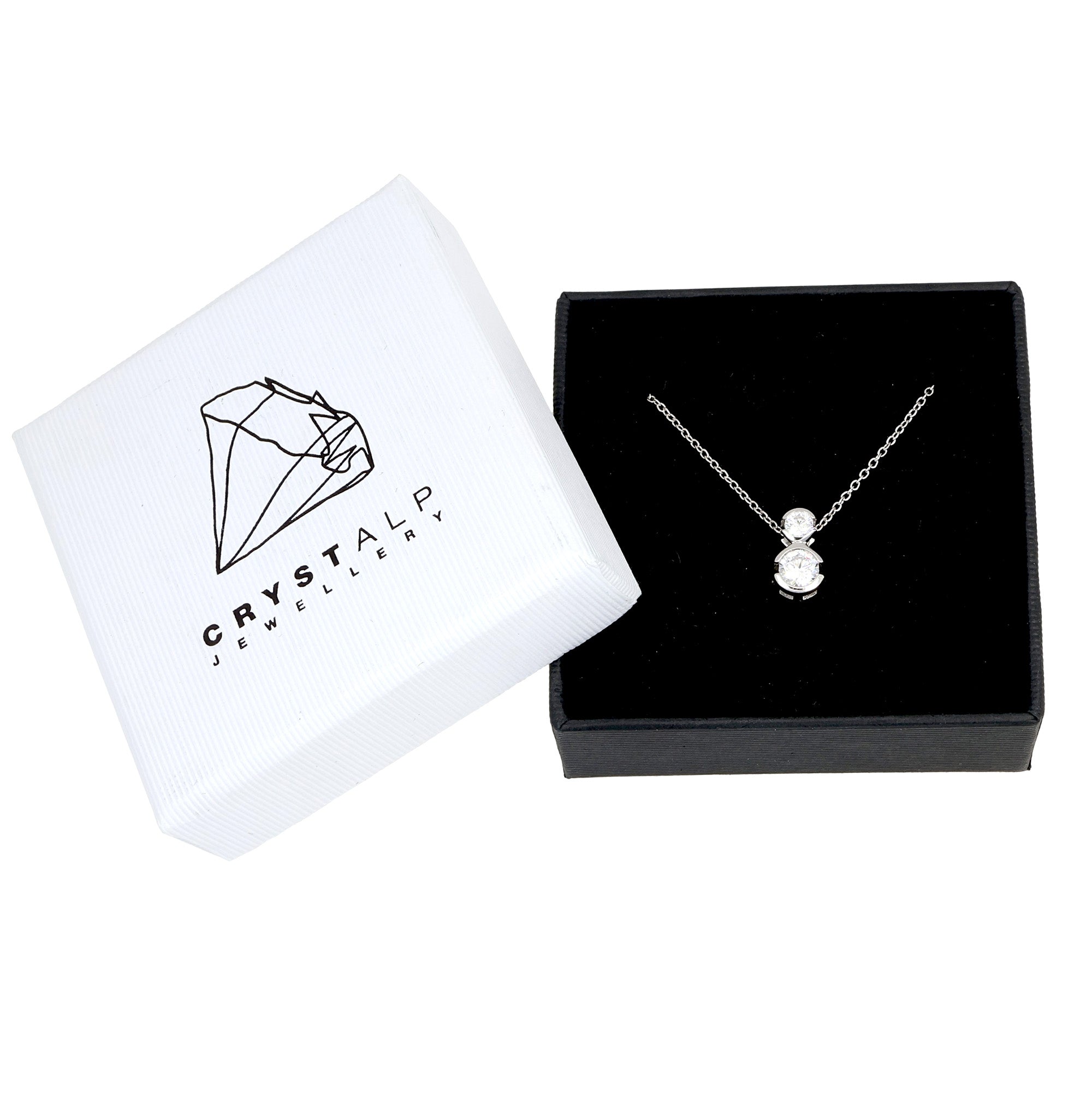 Double hold silver pendant