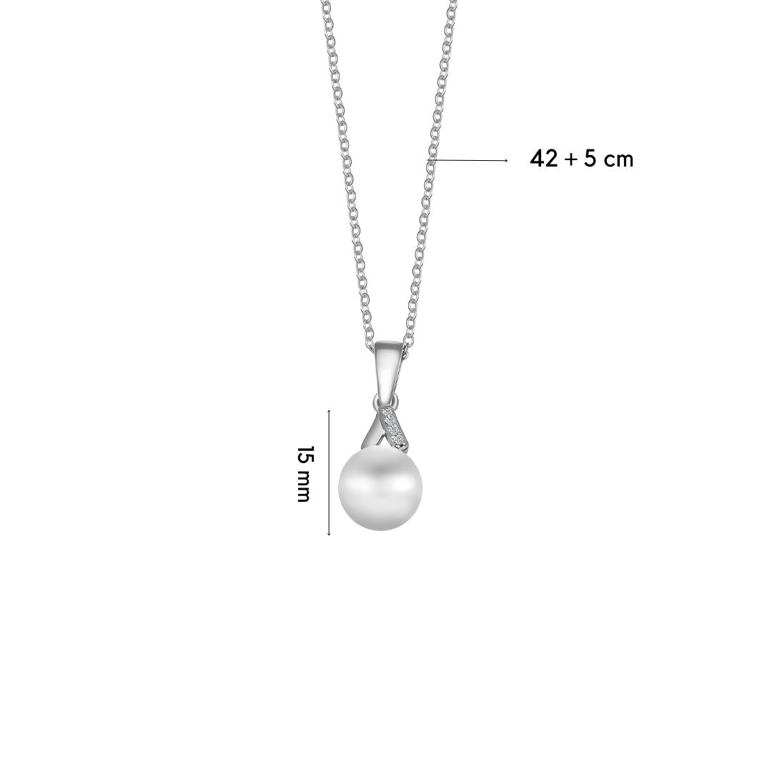 Fine pearl silver pendant