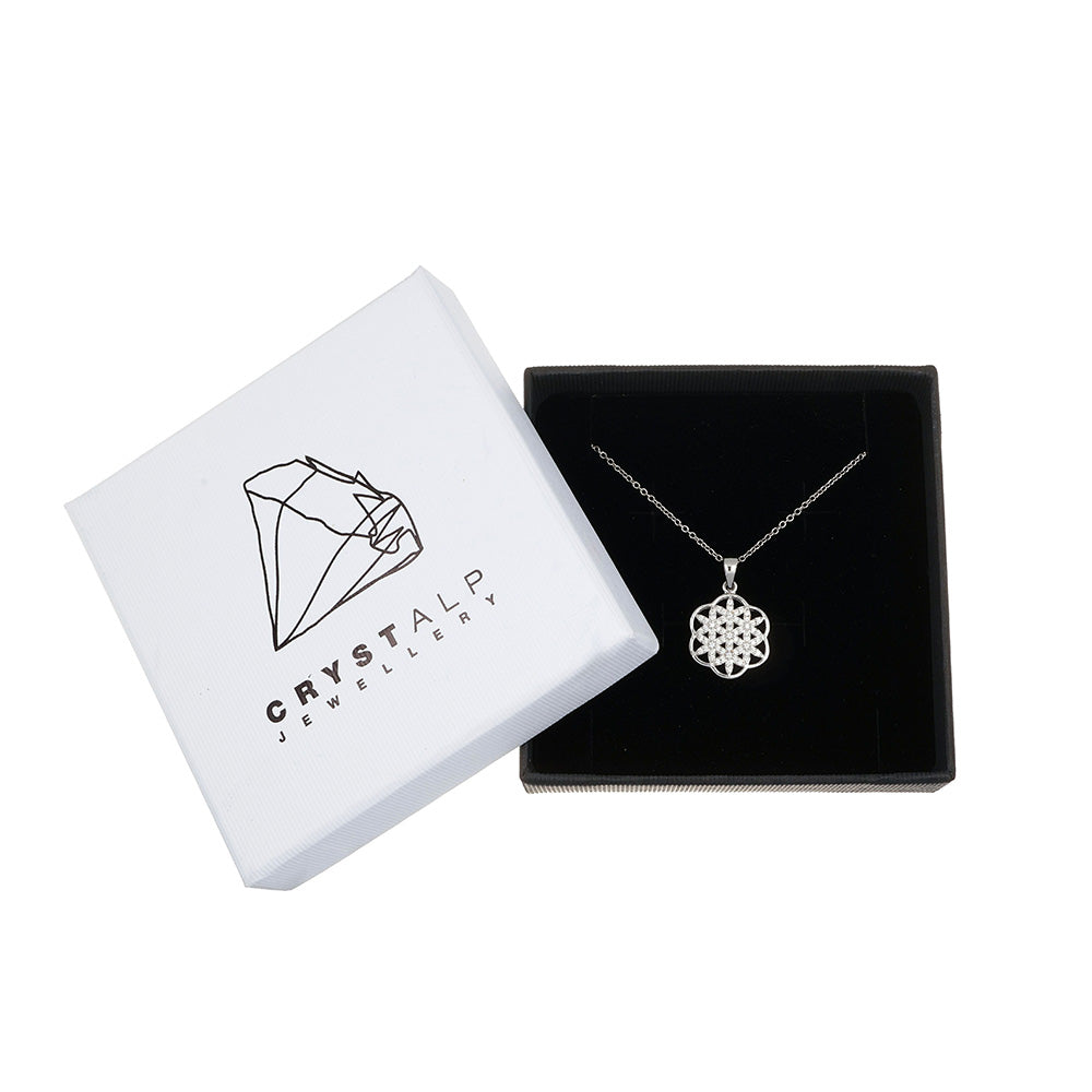 flower of life silver pendant