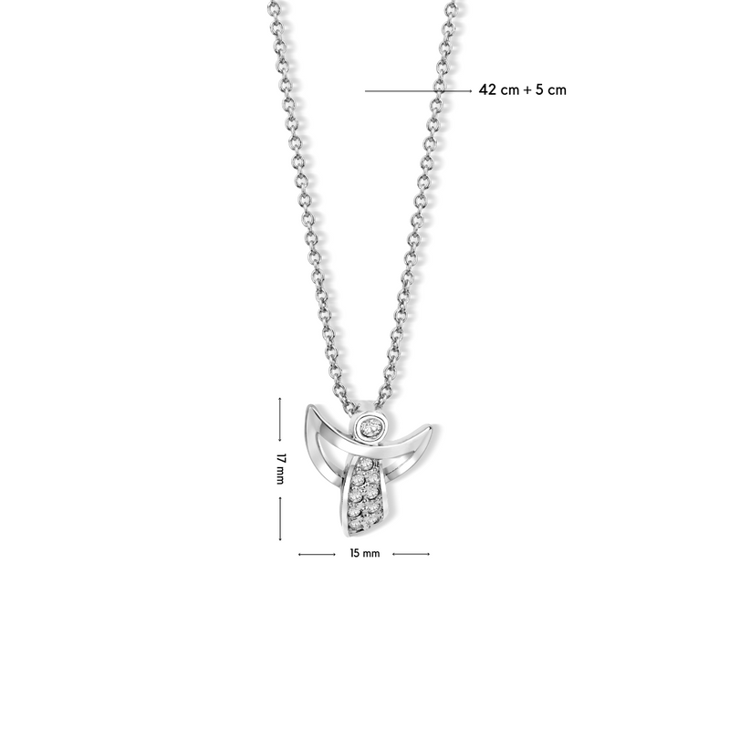 Angel pendant with chain