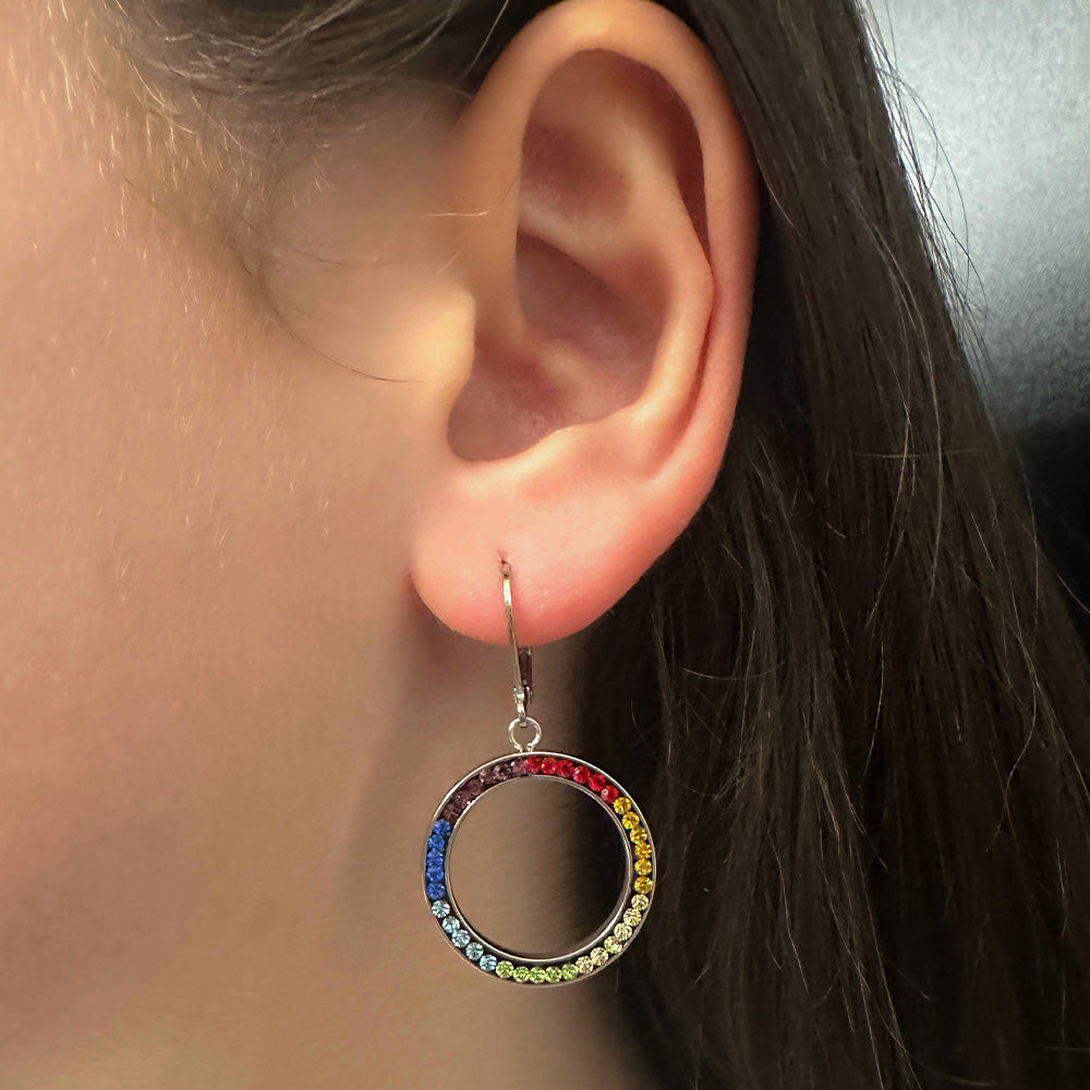 ORECCHINI IN CRISTALLO ARCOBALENO