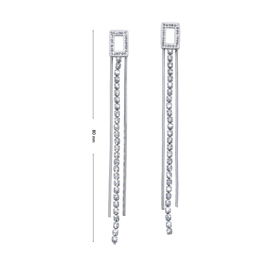 Party Square Earrings - crystalpjewelry