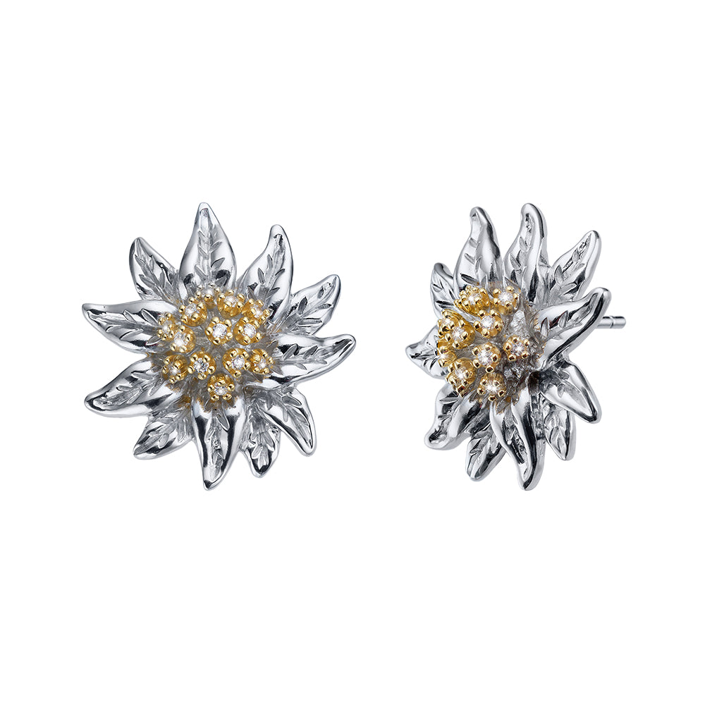 Exclusive Edelweiss pin earring