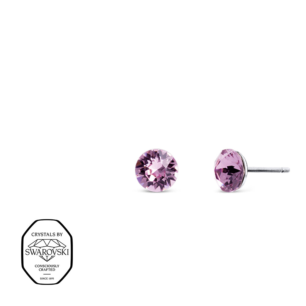 Elegante Ohrstecker mit Swarovski® Kristallen in zartem Lavendelton, funkelnd und feminin