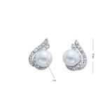 Side Pearl Pin Earrings