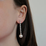 Glitter Pearl Pin Earring