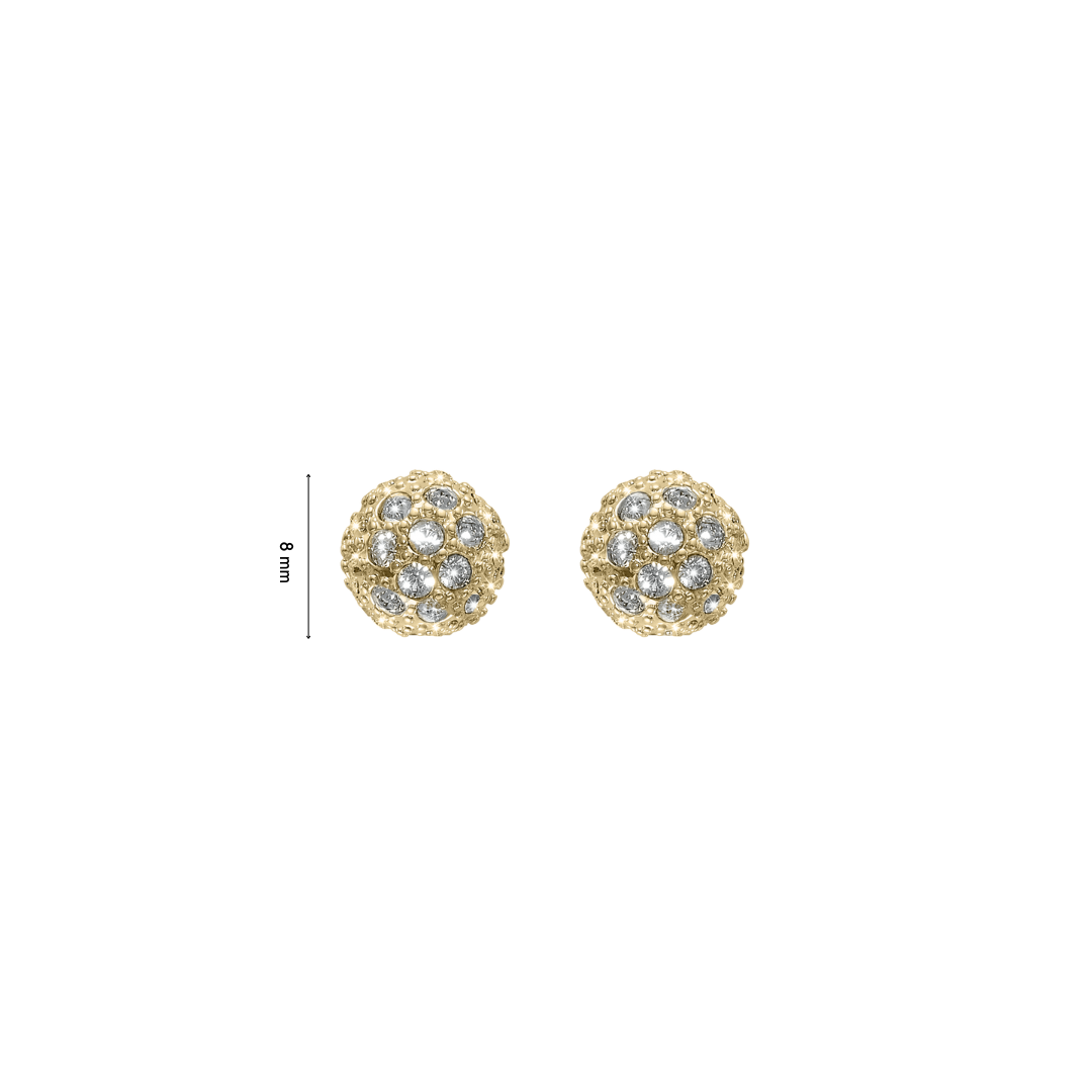 Pave Ball Pin Earrings