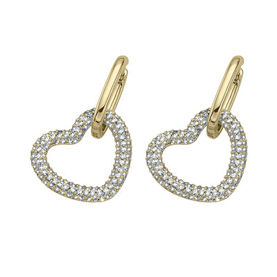 Pop heart hoop earrings