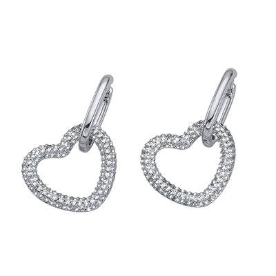 Pop heart hoop earrings