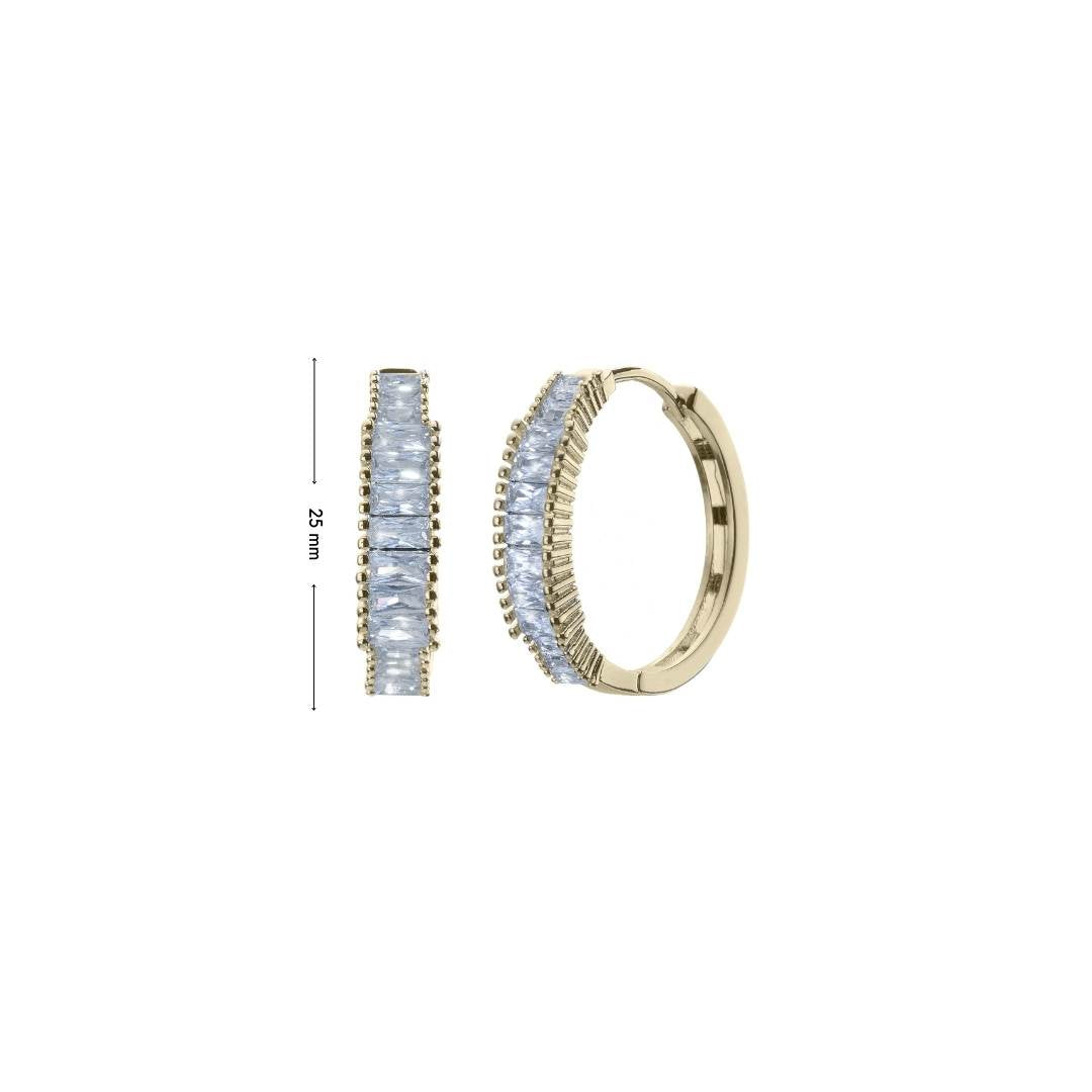 Baguette Hoop Earrings