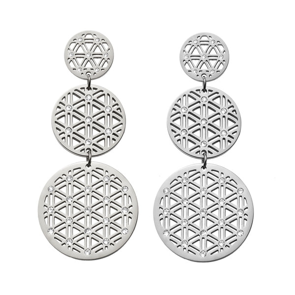 Flower of life long earrings