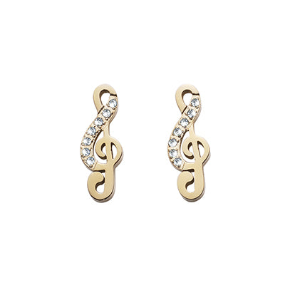 Clef medium post earrings