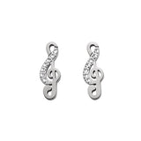 Clef medium post earrings