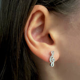 Clef medium post earrings