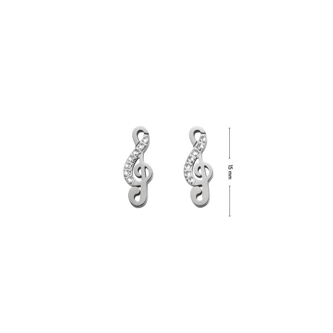 Pendientes de poste de media clef
