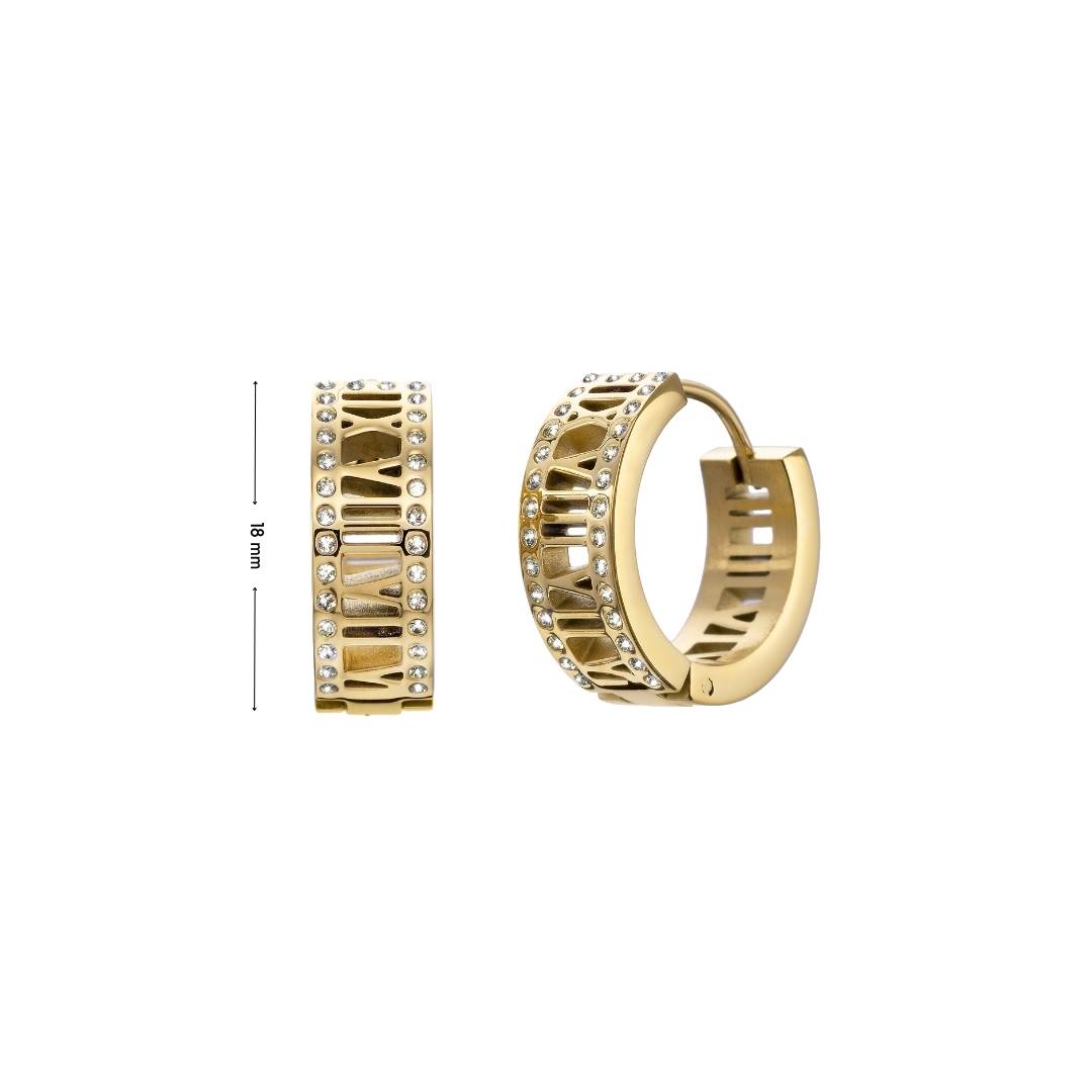 Time hoop earrings