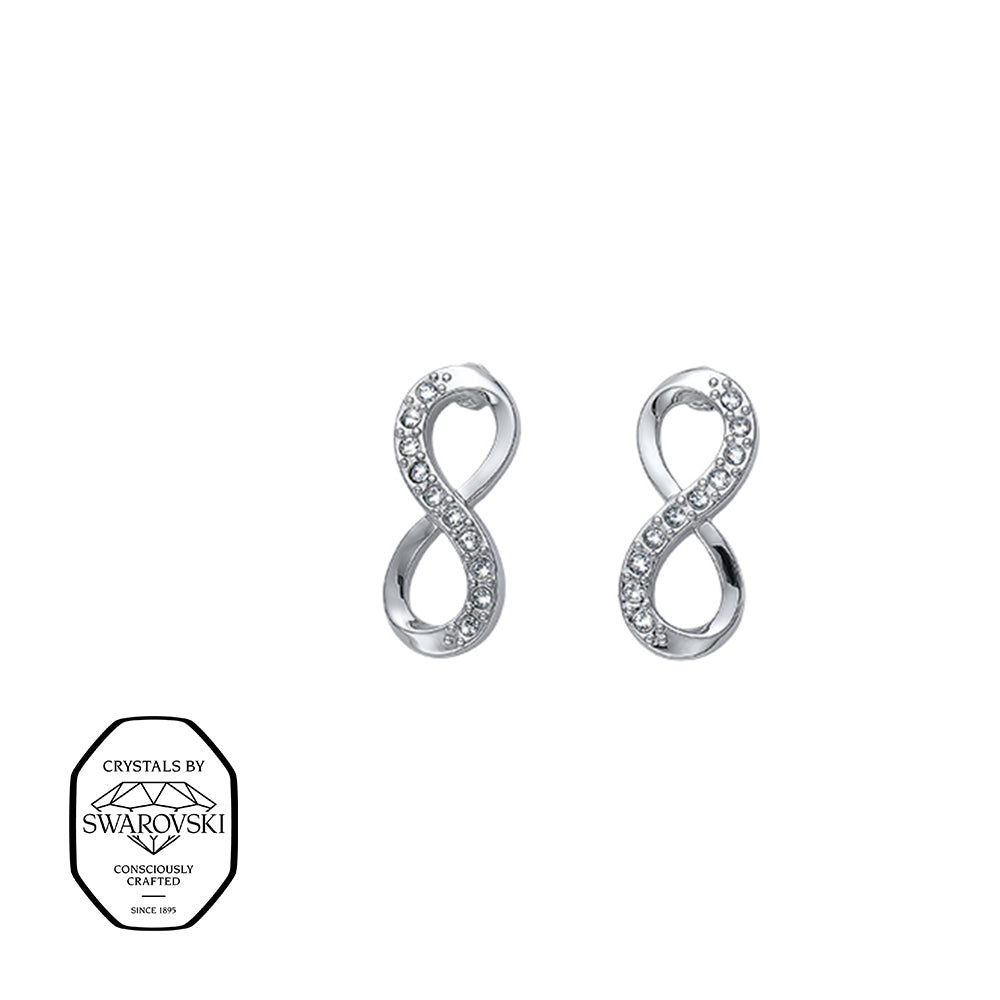 Ohrstecker in Unendlichkeitssymbol-Form mit Swarovski® Kristallen