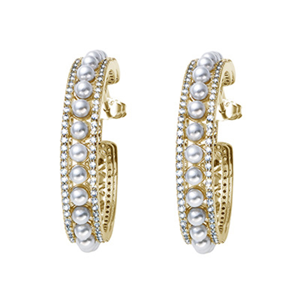 Pearlike hoop earrings